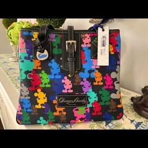 Lightly Used Dooney and Bourke Black Wonder Mickey Mouse Medium Tote With Tags